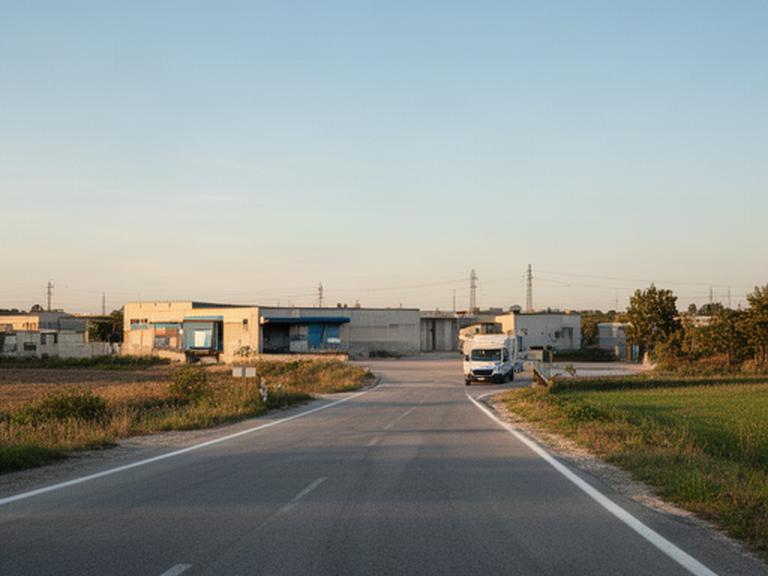 Strada e area logistica nei pressi di Nola e Villa Literno, punto di partenza per gli interventi